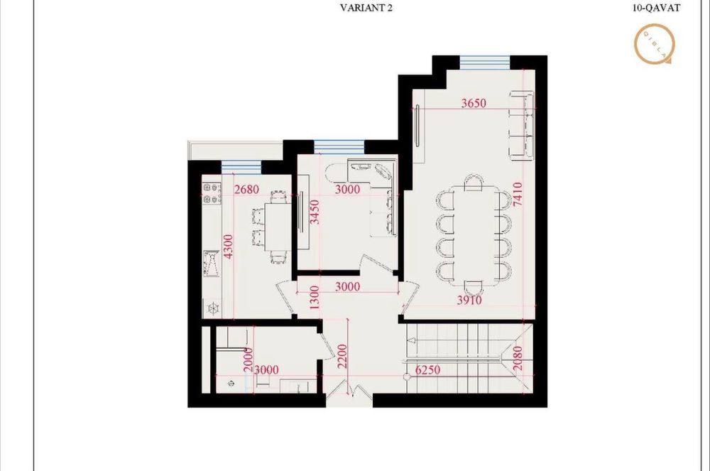 Квартира ЖК Muhtasham 8/10-11/11 308 м2