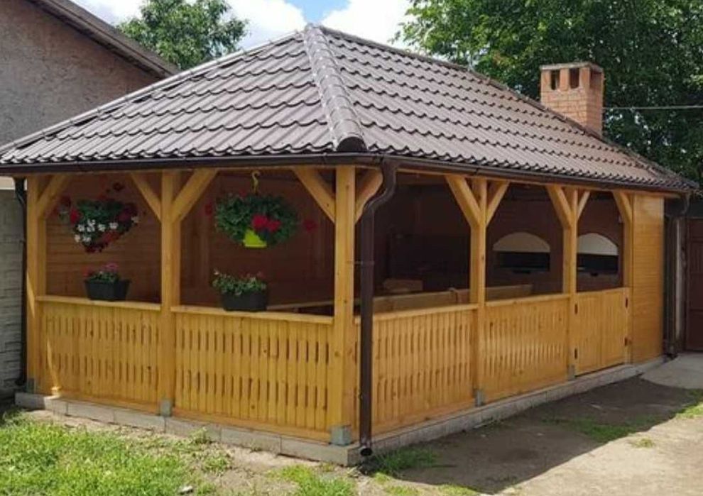 Foișoare terase pergole moderne din lemn