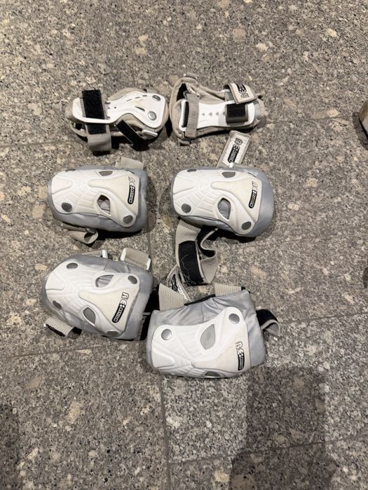 Детские ролики белые/черные