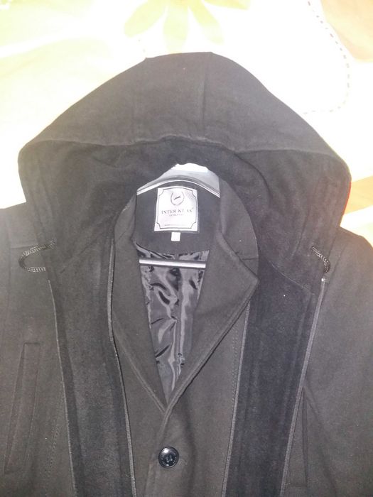 Ново зимно мъжко палто Inter klas три четвърти XL сваляща се качулка