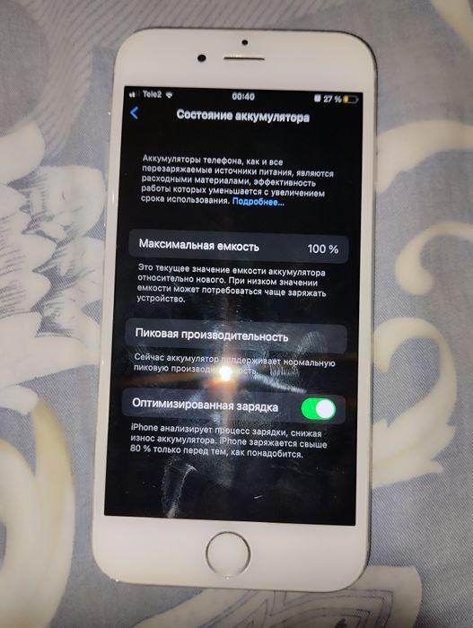 iPhone 6s 64гб 100%акб