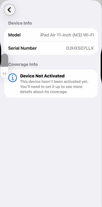 Apple ipad air 11 M3 256gb wifi nou neactivat