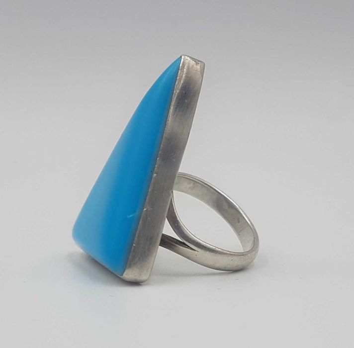 Superb inel vintage din argint model supradimensionat