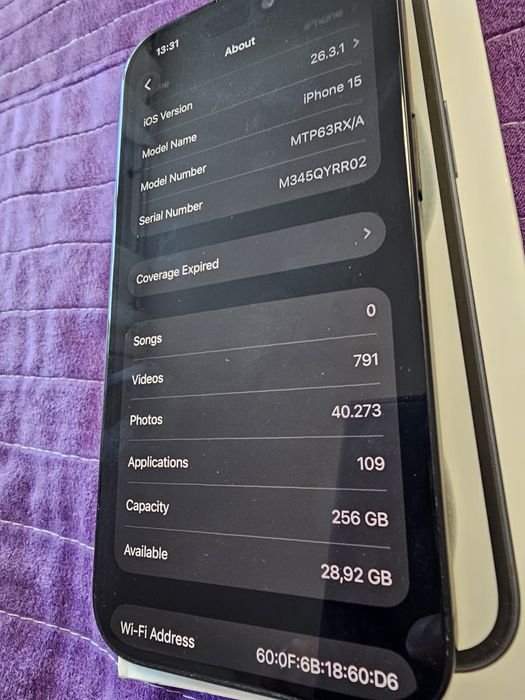 Iphone 15 256gb stare buna