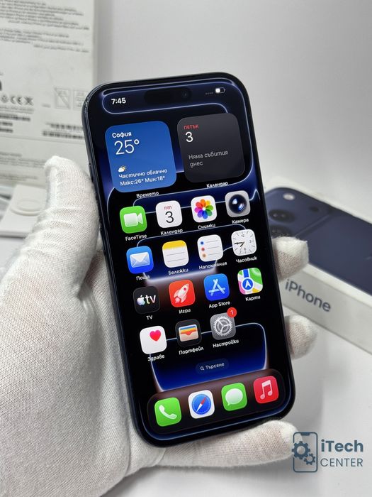 iPhone 17 Pro, 256GB, Blue, 100% батерия, ОТЛИЧЕН, 2г. ГАРАНЦИЯ!