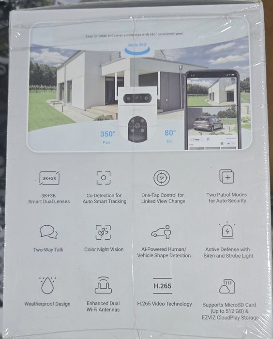 EZVIZ H9c Dual 3K 5MP Wi Fi Kamera | PTZ Kamera | Видеонаблюдения|CCTV