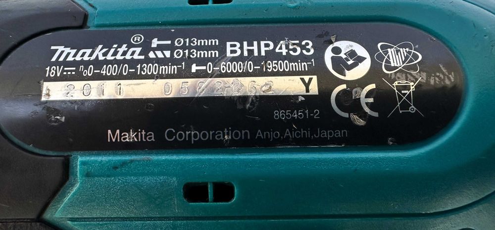 Makita BHP453 - Ударен винтоверт 18V перфектен!