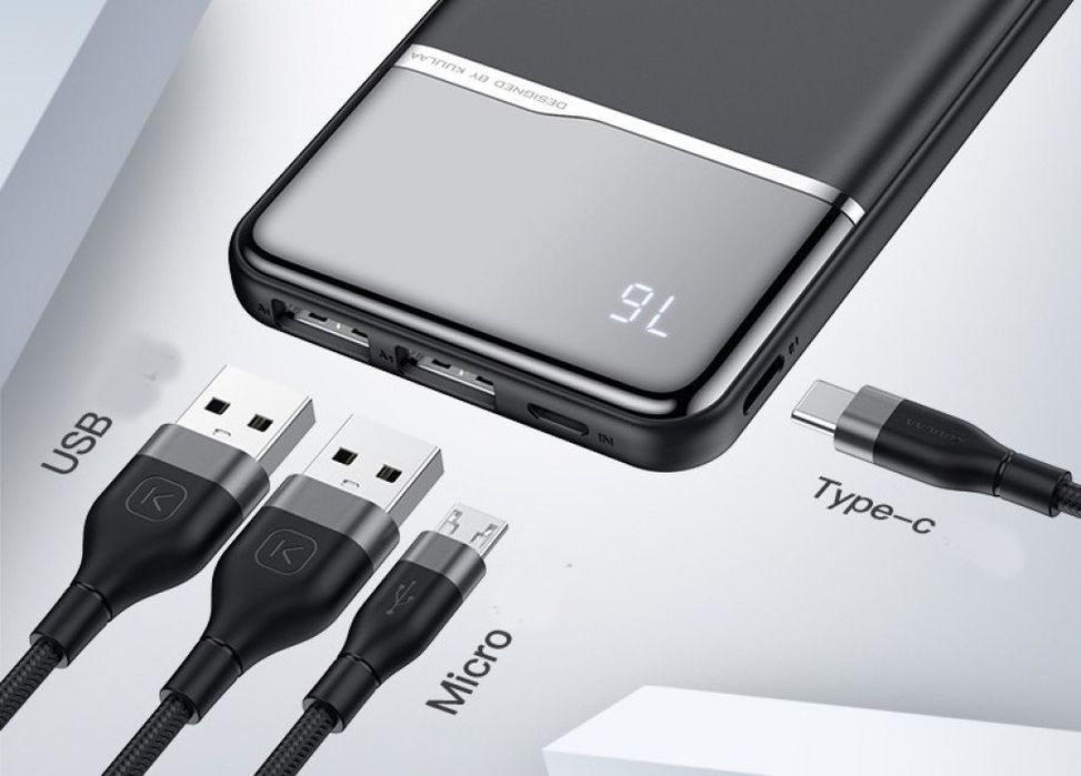 Преносима зарядна батерия Power Bank 10000 mAh USB