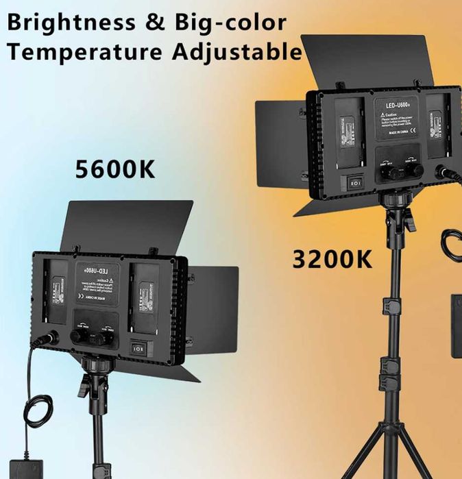 Постоянно лед осветление 50W LED Panel + 2 батерии х 2200ah