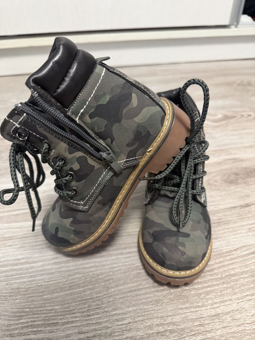 Ghete copii imblanite army marimea 28