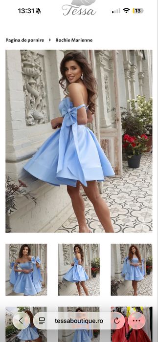 Vand rochie albastra Tessa noua marime XS