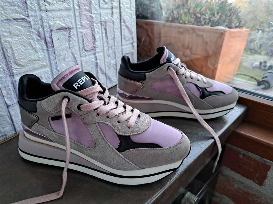 дамски обувки,кецове,маратонки,Replay номер 38,5,сникърс,платформа