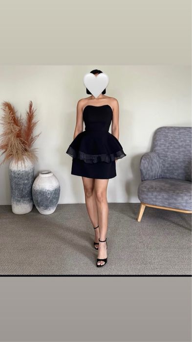 Платье бандо с баской