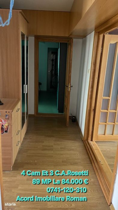4 camere , etaj 3 ,C.A.Rosetti