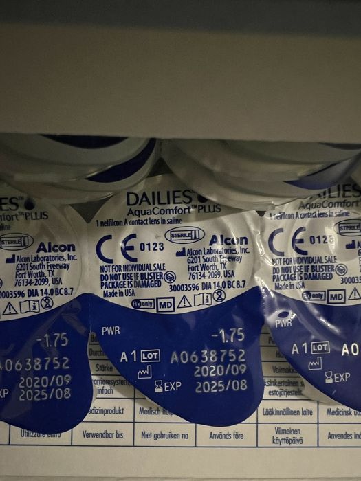 Линзы бесцветные -0,75