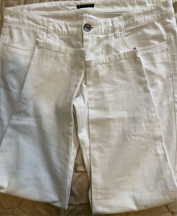 SISLEI set blugi albi / tricou plasa