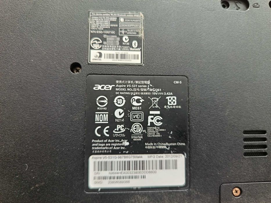 Лаптоп за части Acer Aspire V5 531
