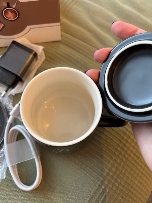 Cana Ceramica Auto-Incalzire si Incarcare Wireless Telefon