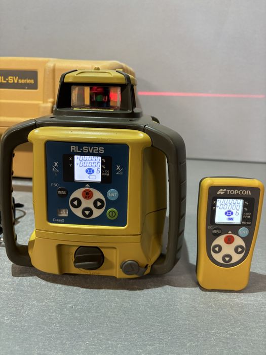 Nivela laser Topcon rl sv 2s canalizare dubla panta santiere industriale
