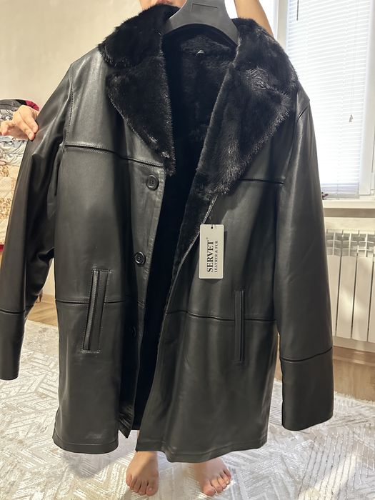 Кожный куртка жагасы норка.