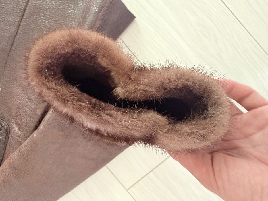 Дубленка натуральная с норкой