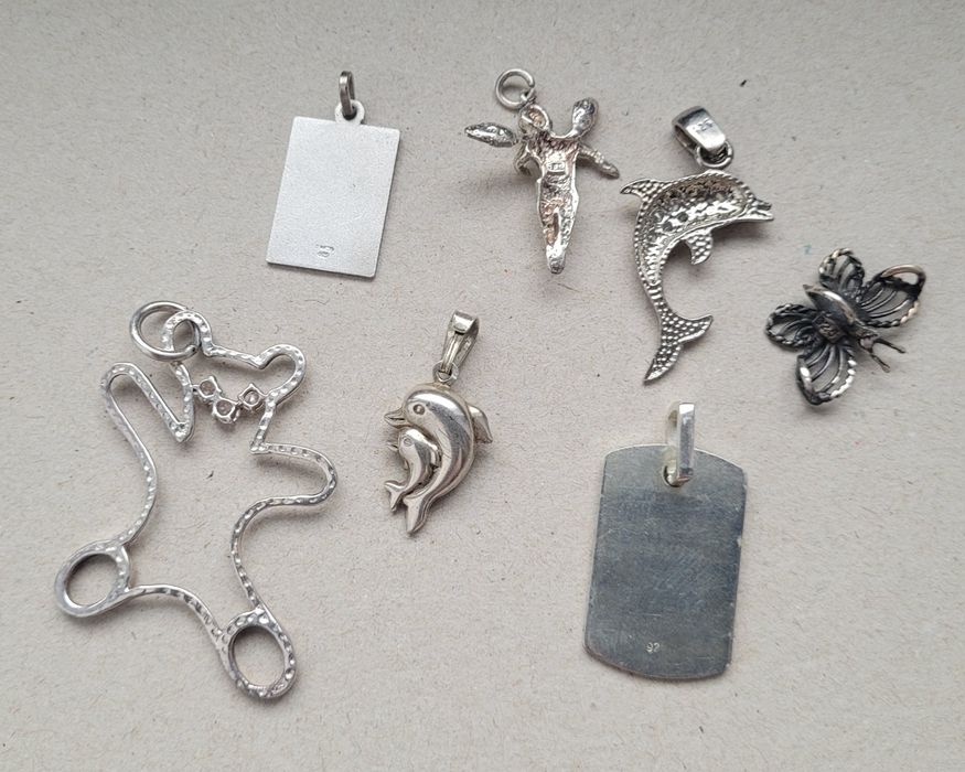 Lot 7  bijuterii pandantive argint 925