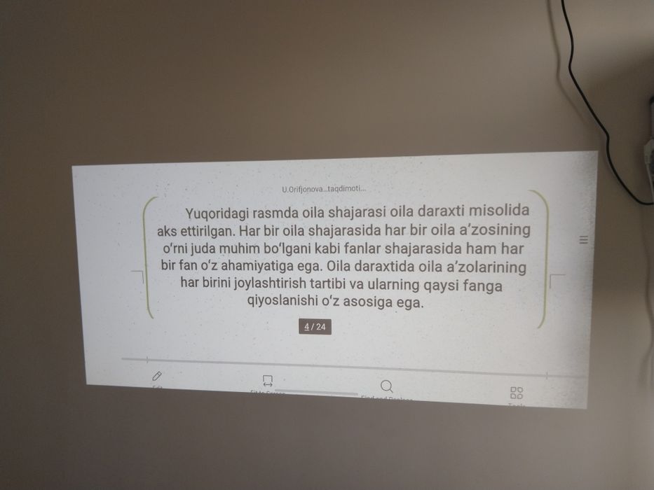 Proyektor. Media va Ta'lim uchun juda qulay