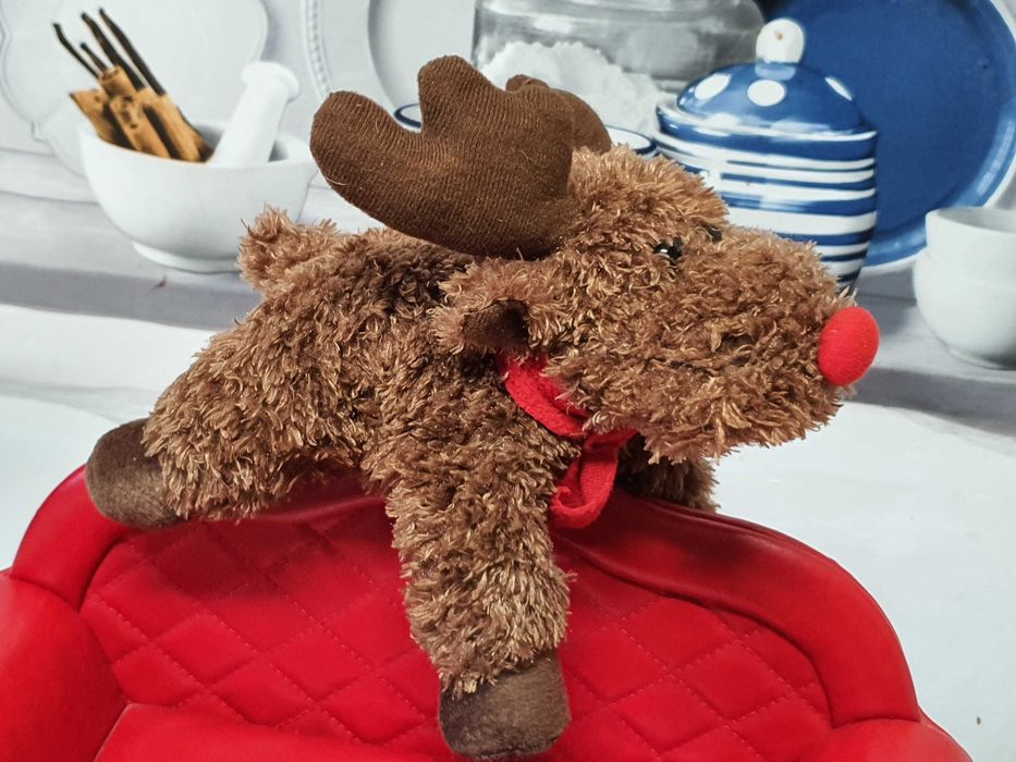 Plusuri de Craciun si suport lumanari din metal