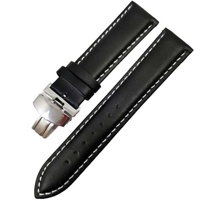 Curea Ceas Piele Naturală Închidere Deployant – 12mm până la 24mm