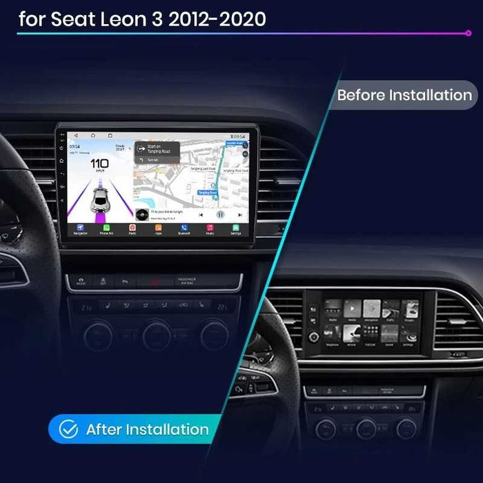 Navigatie android Seat Leon 3 CarPlay AndroidAuto GPS USB camera