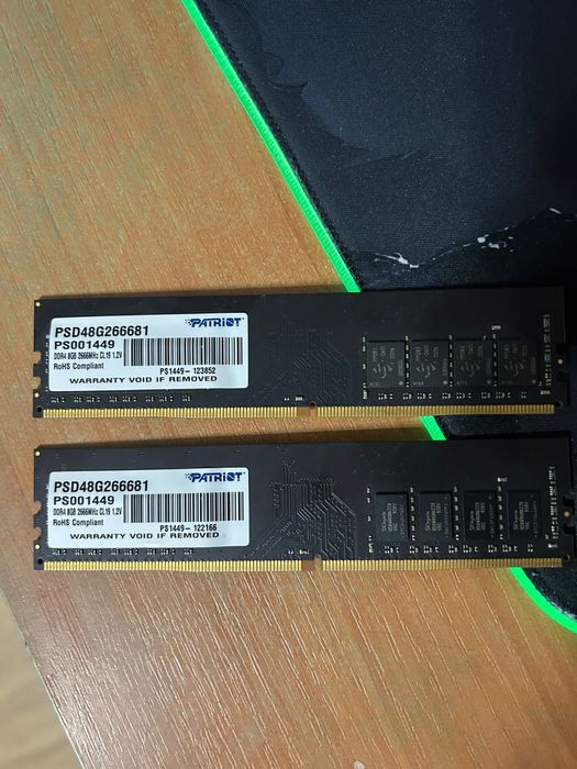 16bg ram (2x8) Patriot2666mhz
