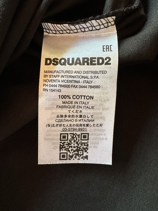 Мъжка,памучна,черна тениска Dsquared