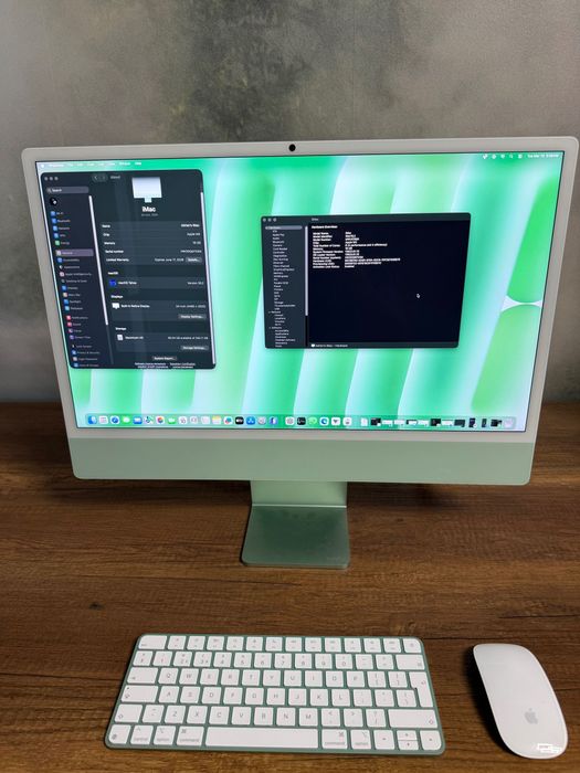Apple iMac 24” M4 16GB RAM – Green – Garanție 17 Iunie 2026 – Nou
