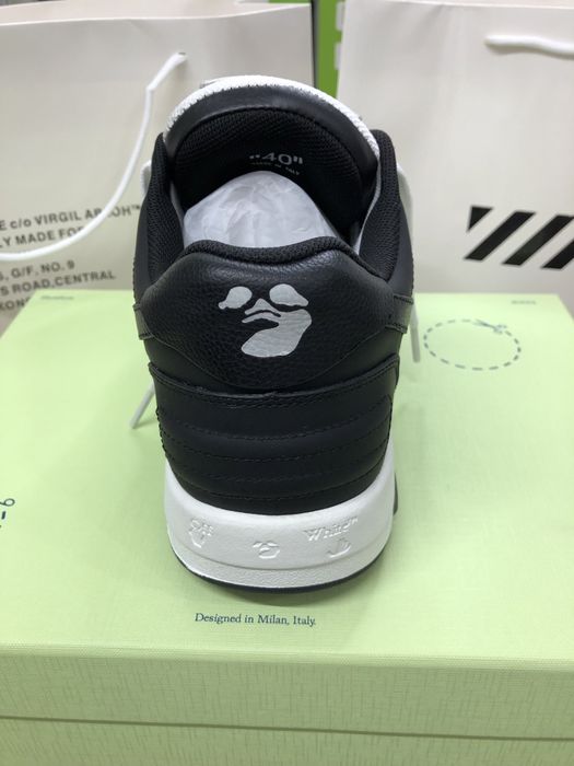 Off-White Out Of Office Black/White Calf Leather Full Box in Cutie Originala