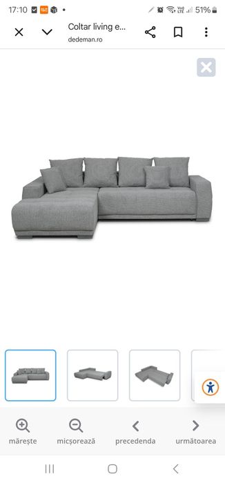 Coltar living extensibil pe dreapta Negociabil!