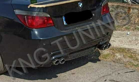 Дифузьор за бмв е60 е61 с решетка / добавка за задна броня м тех / bmw e60 e61 diffuser