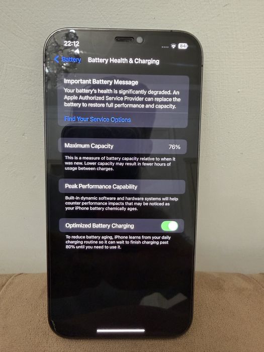 iPhone 12 Pro Max, Graphite, 128Gb, 76%