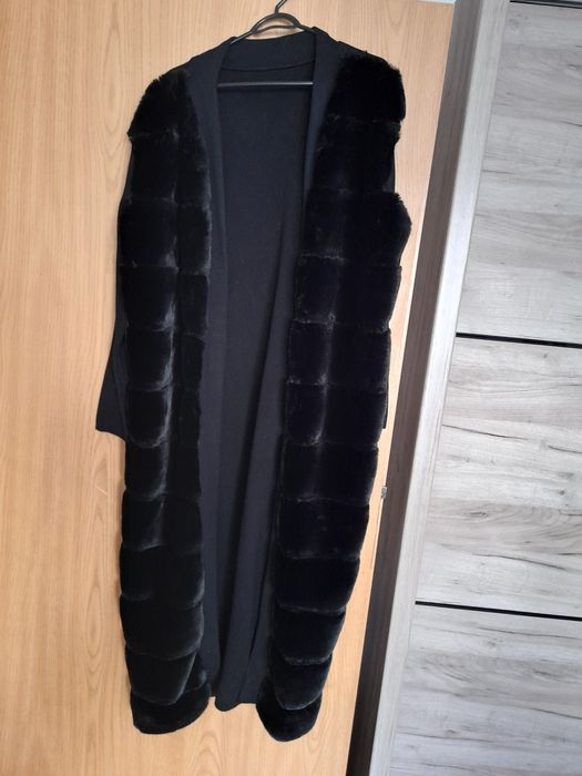 Pardesiu Primăvară blană / tricot L lung