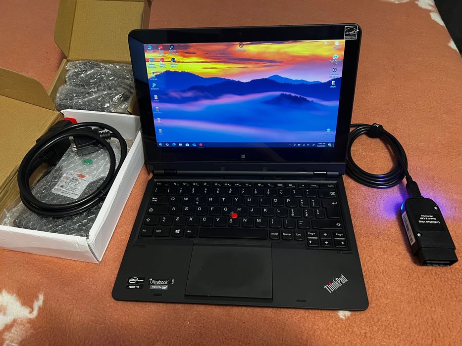 Kit tableta / laptop  Lenovo D330 + tester / diagnoză delphi 2021 + VCDS 2025