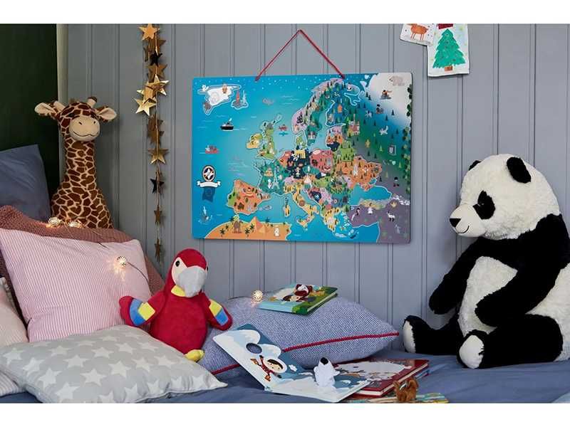 НОВИ! Магнитна карта на Европа 76х45см