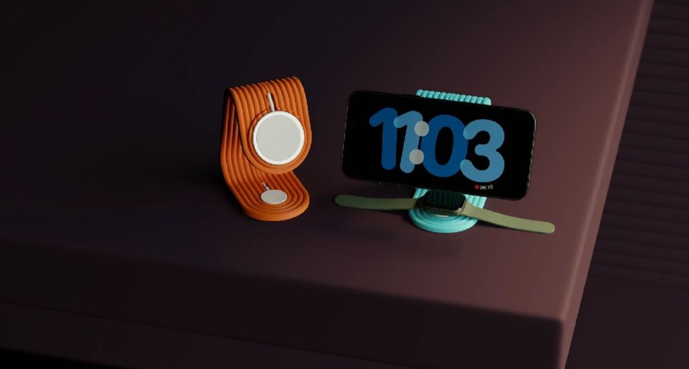 Stand incarcare iPhone si Apple Watch MagSafe