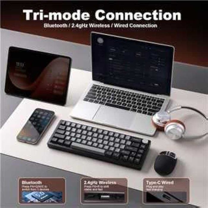 Чисто нова, запечатана YUNZII AL68 – Алуминиева Механична Клавиатура..