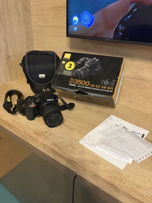 Camera D3500 obiectiv 18-55 Husa