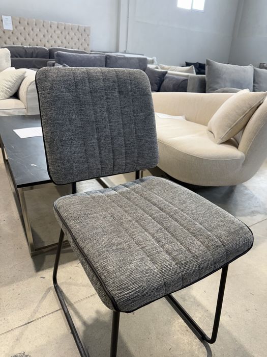 Scaune dining moderne tapitate gri-16 buc disponibile