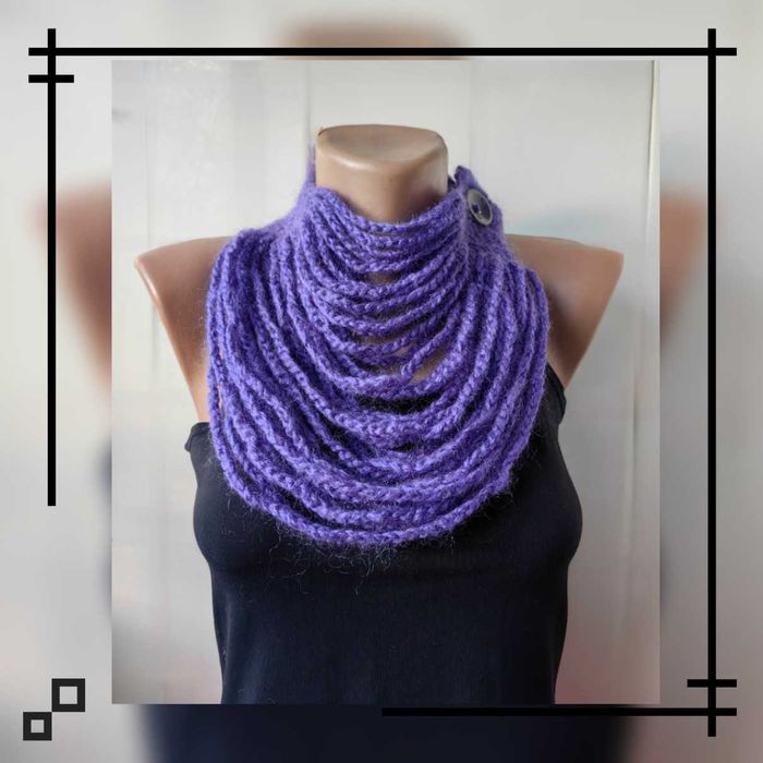 Плетен шал-огърлица