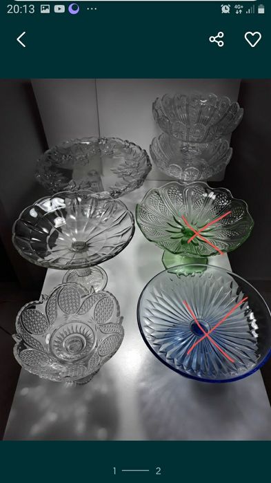 Продам фруктовницы стекло