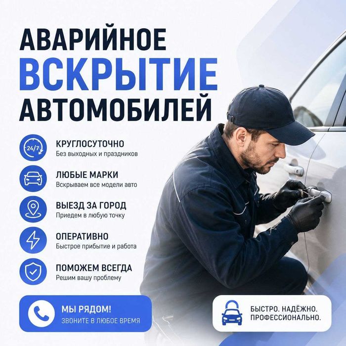 Экстренное вскрытие автомобилей | Срочный выезд мастера