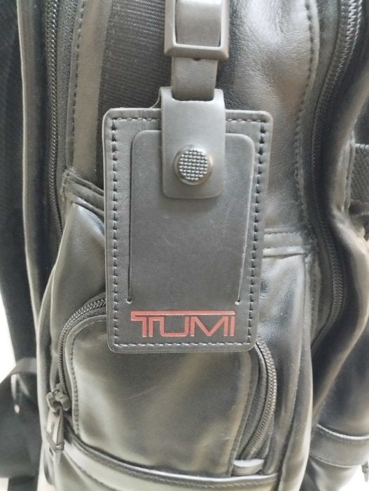 Rucsac Tumi pentru laptop Alpha II, Negru, din Piele naturala