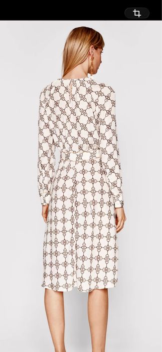 Elisabetta Franchi рокля с принт и лого детайл