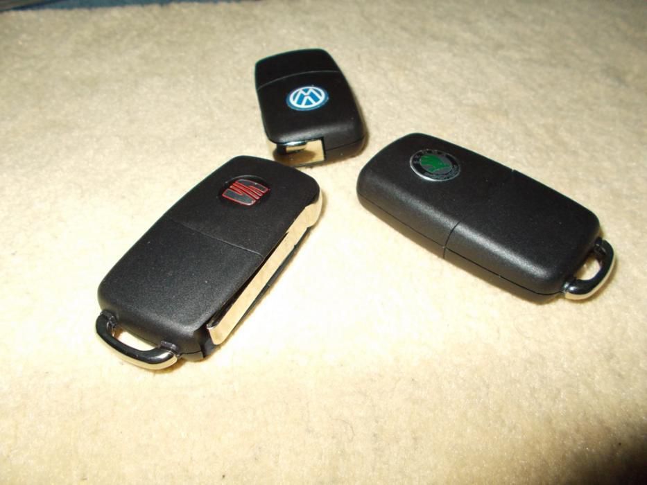 Carcasa cheie briceag ORIGINALA cu logo vw si 2 butoane